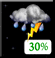 Monday Night: A slight chance of showers and thunderstorms before 11pm, then a chance of showers and thunderstorms. Mostly cloudy, with a low around 75. Southwest wind around 5 mph. Chance of precipitation is 40%. Monday Night: Slight Chance Showers And Thunderstorms then Chance Showers And Thunderstorms